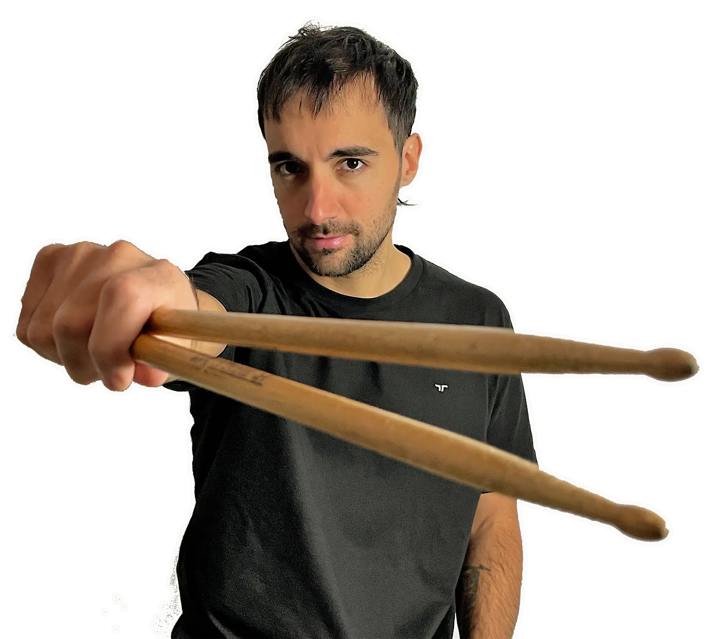 Mino Galgano tocando batería